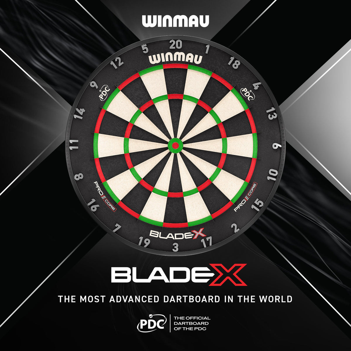 Winmau Blade X Officieel PDC Dartbord (detail 1)