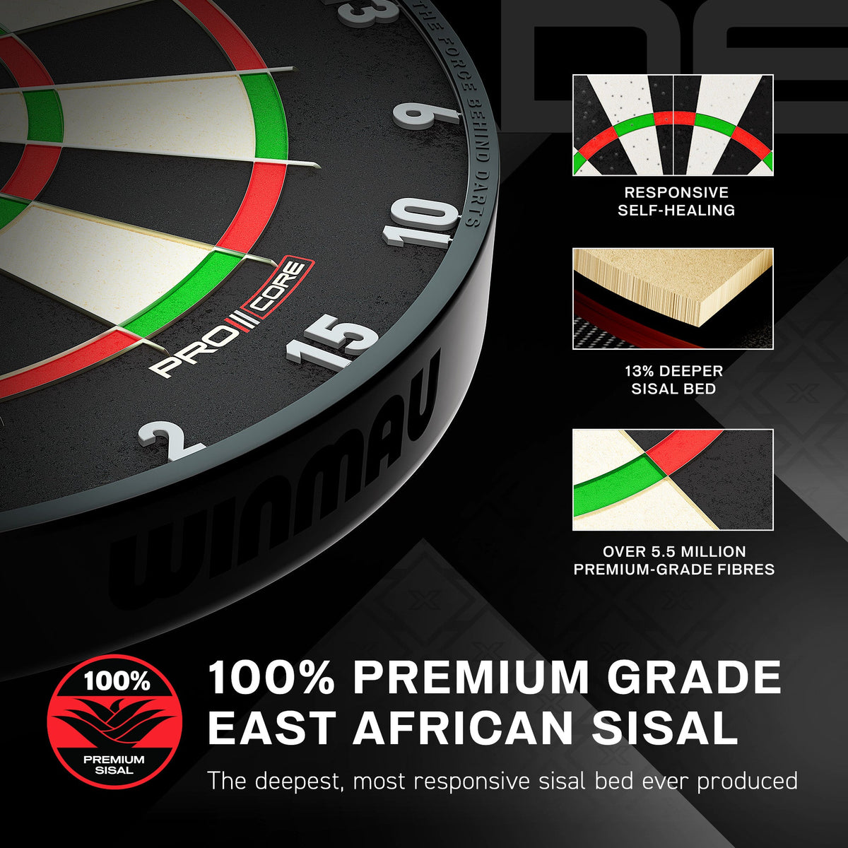 Winmau Blade X Officieel PDC Dartbord (detail 3)