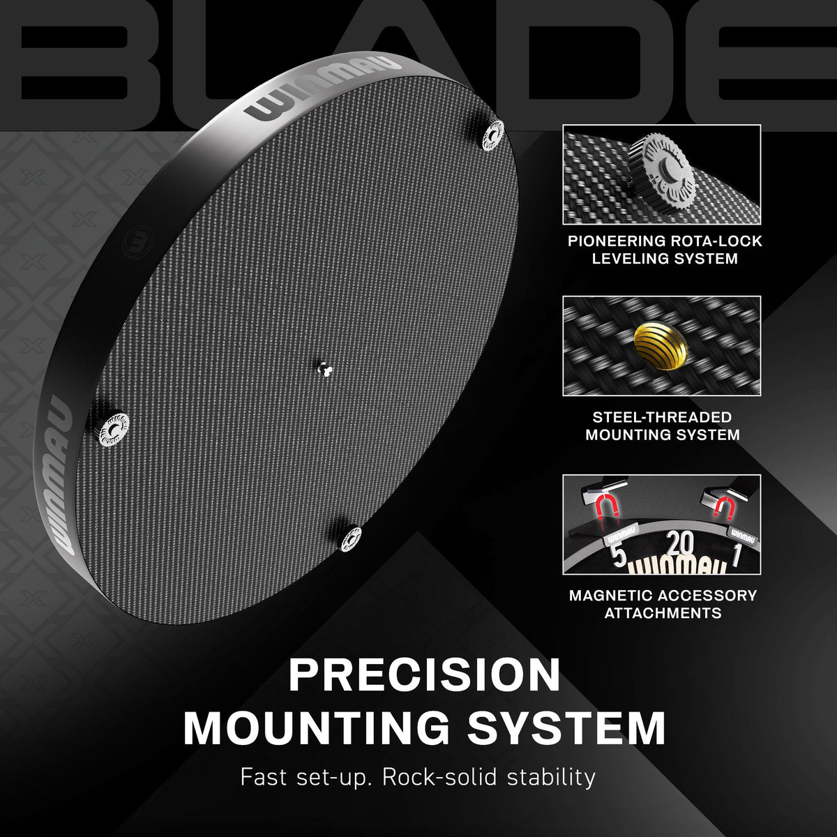 Winmau Blade X Officieel PDC Dartbord (detail 8)