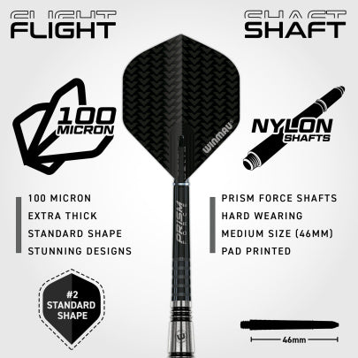 Winmau Blackout 2 90% Dartpijlen (detail 2)