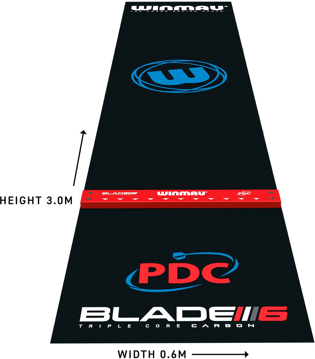Winmau Pro Zone Precision PVC Dartmat + Integrated Oche (detail 2)