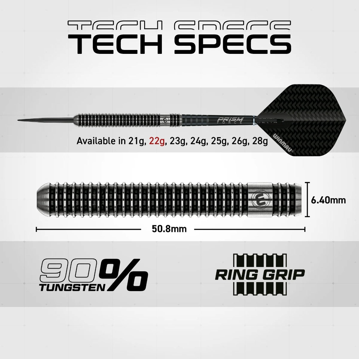 Winmau Blackout 1 90% Dartpijlen (detail 1)