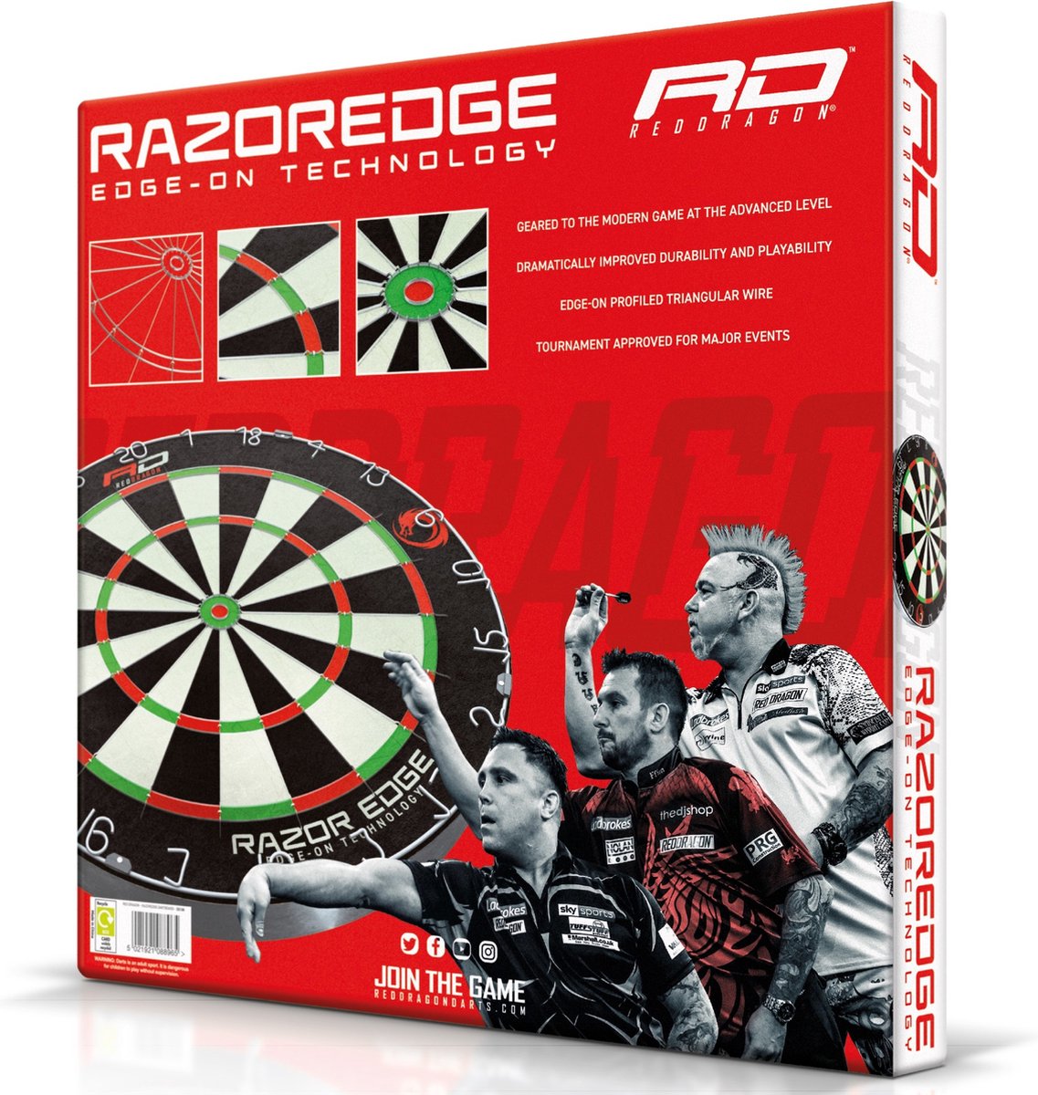 Red Dragon Razoredge - Professioneel Dartbord (detail 3)