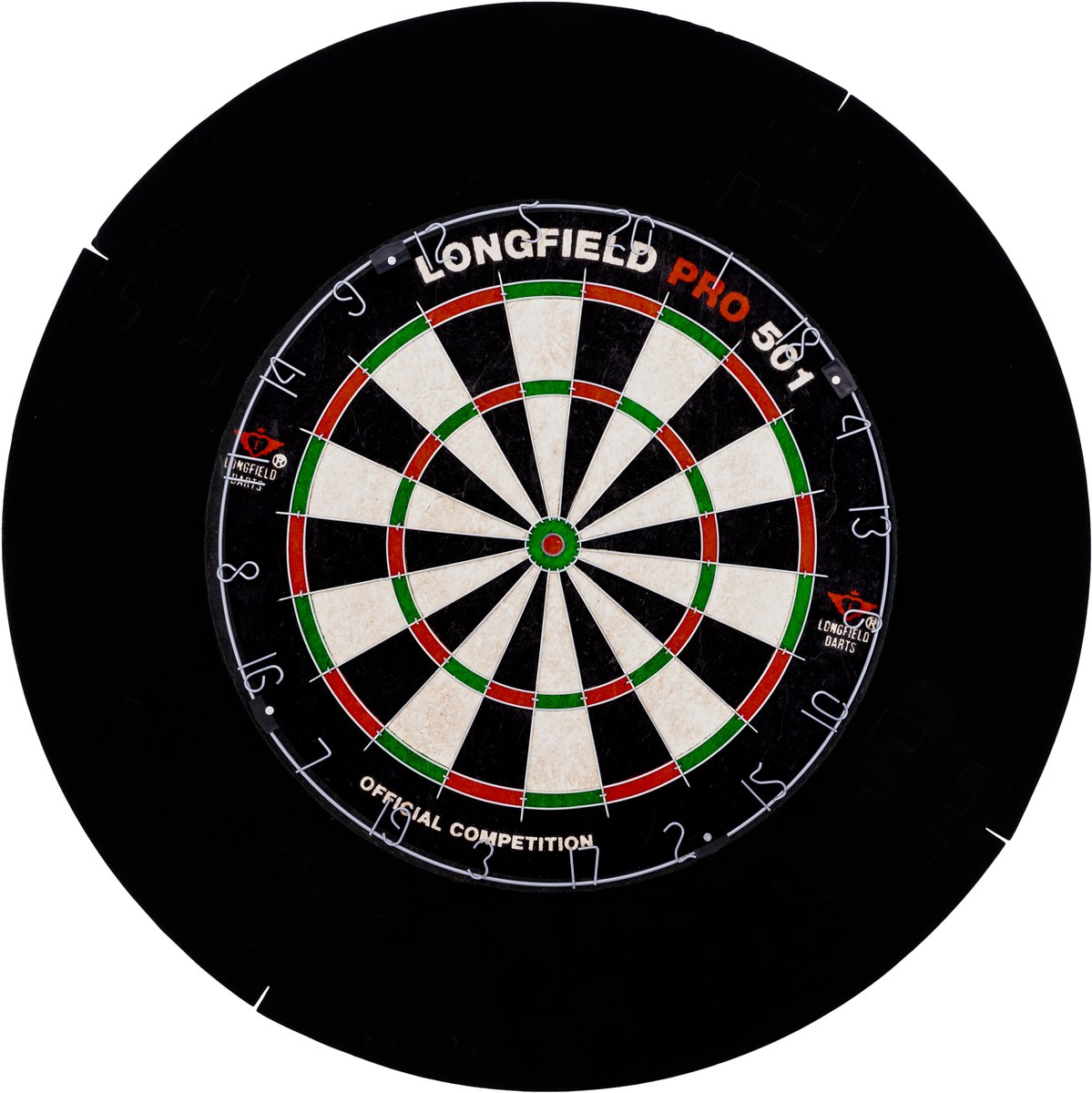 Longfield Dartbord Surround Zwart 4 delig (detail 1)