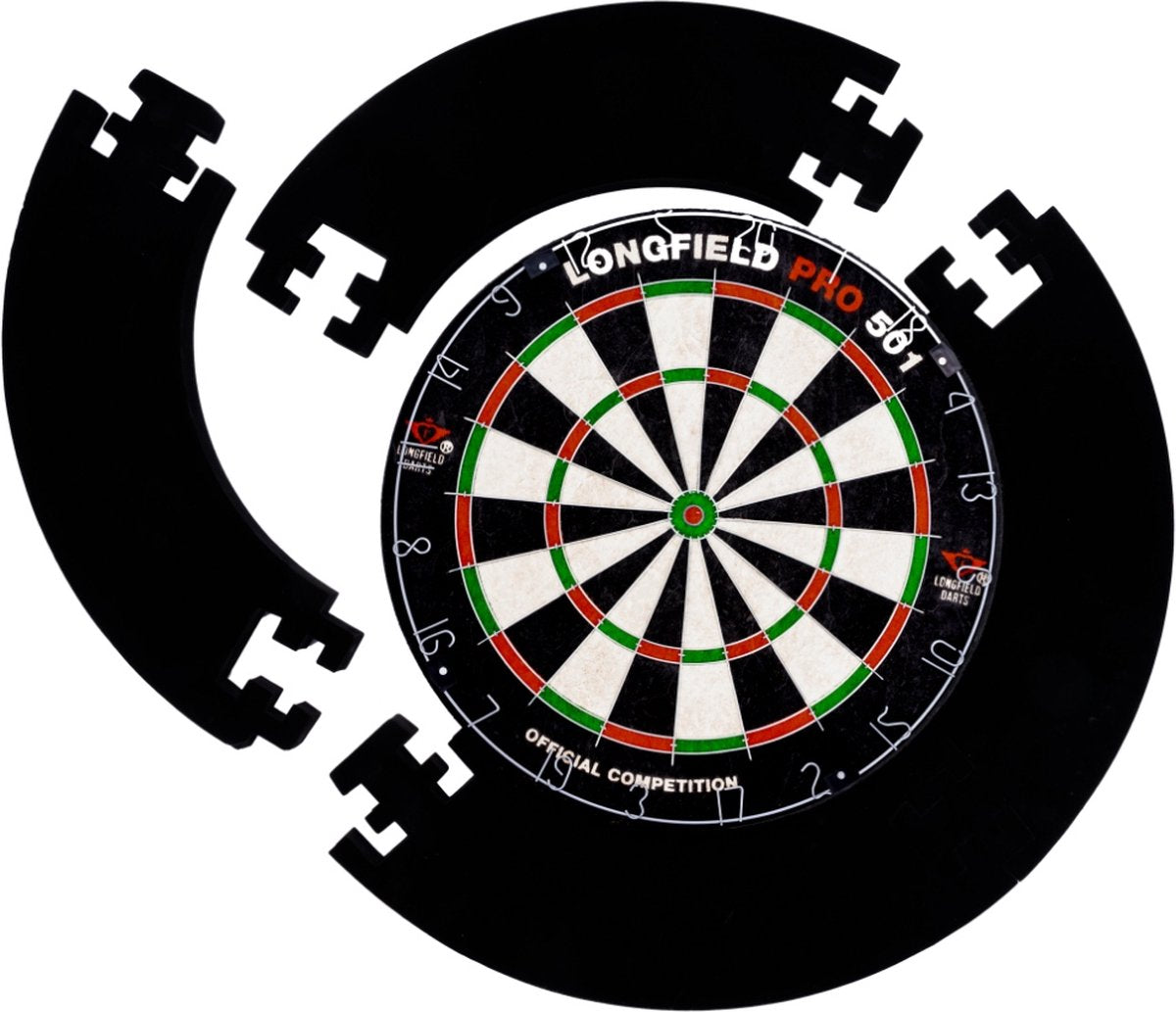 Longfield Dartbord Surround Zwart 4 delig