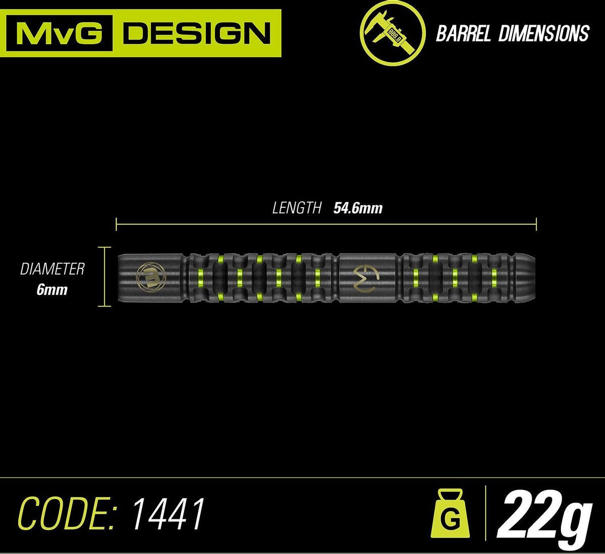 Winmau Michael van Gerwen Adrenalin 90% Dartpijlen (detail 2)