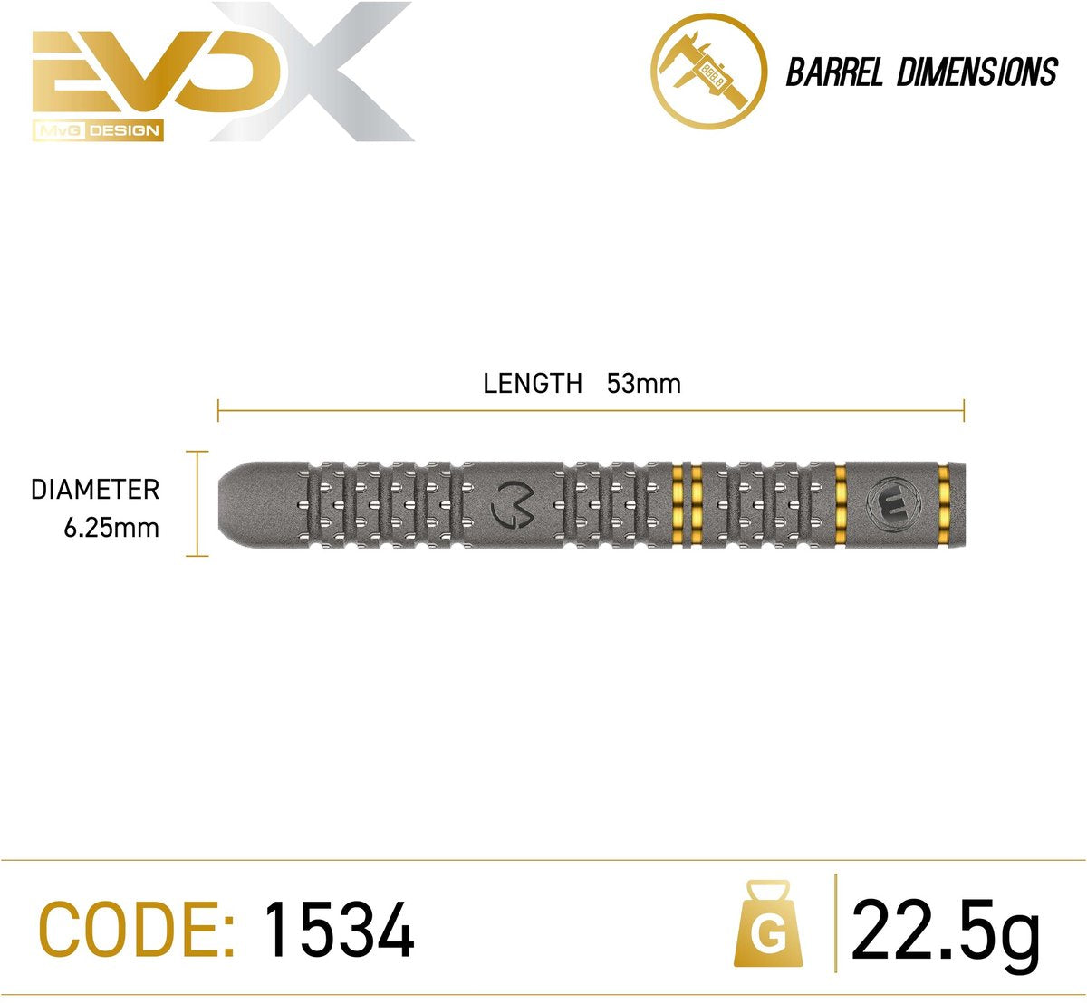 Winmau Michael van Gerwen EVO-X 90% - Dartpijlen (detail 5)