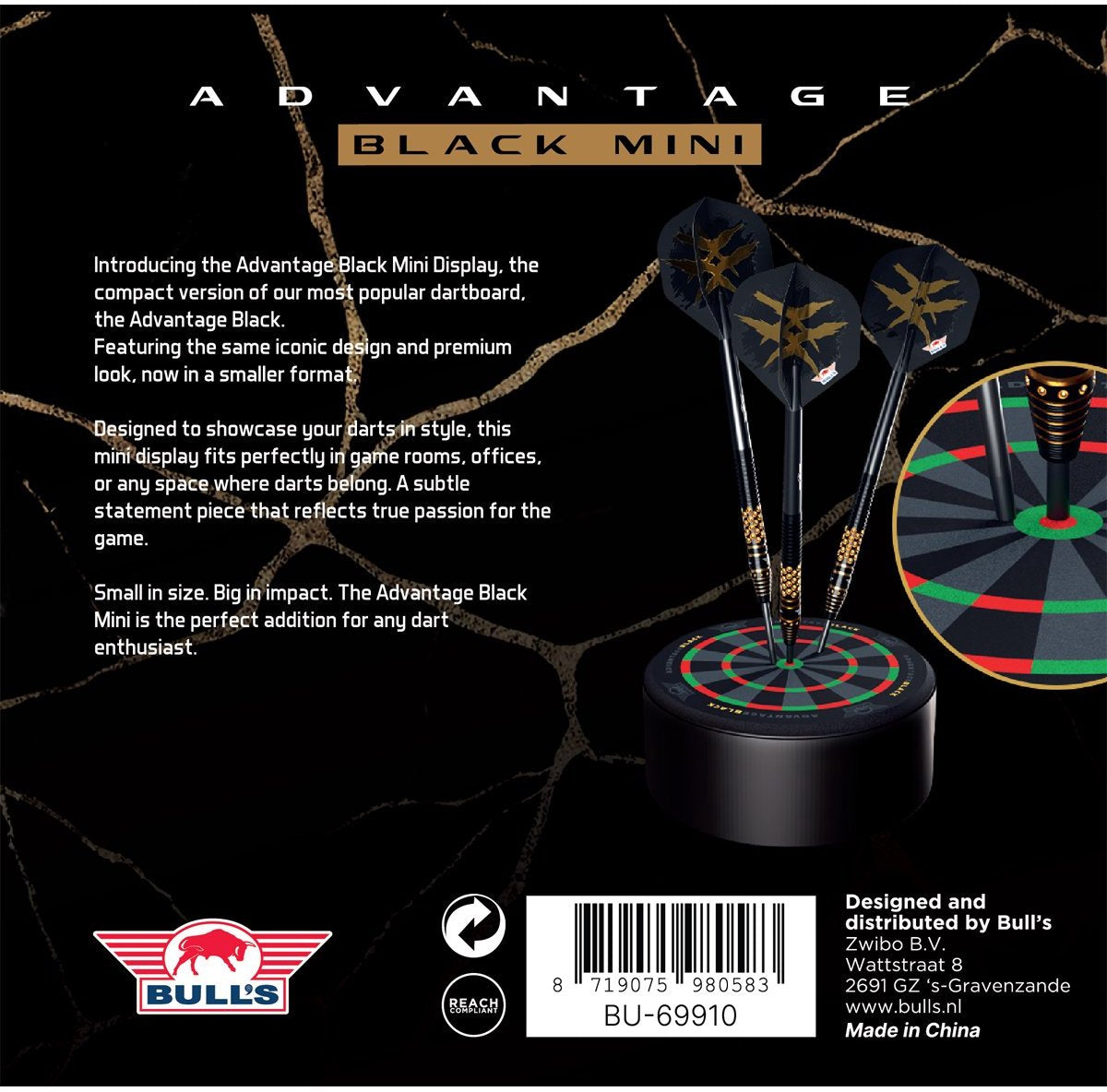 Bull's Advantage Black Dartdock - Dartpijl Houder (detail 4)