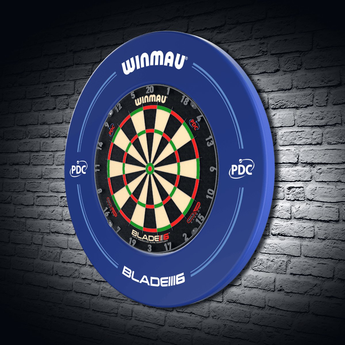 Winmau PDC Dart Surround Blauw (detail 5)
