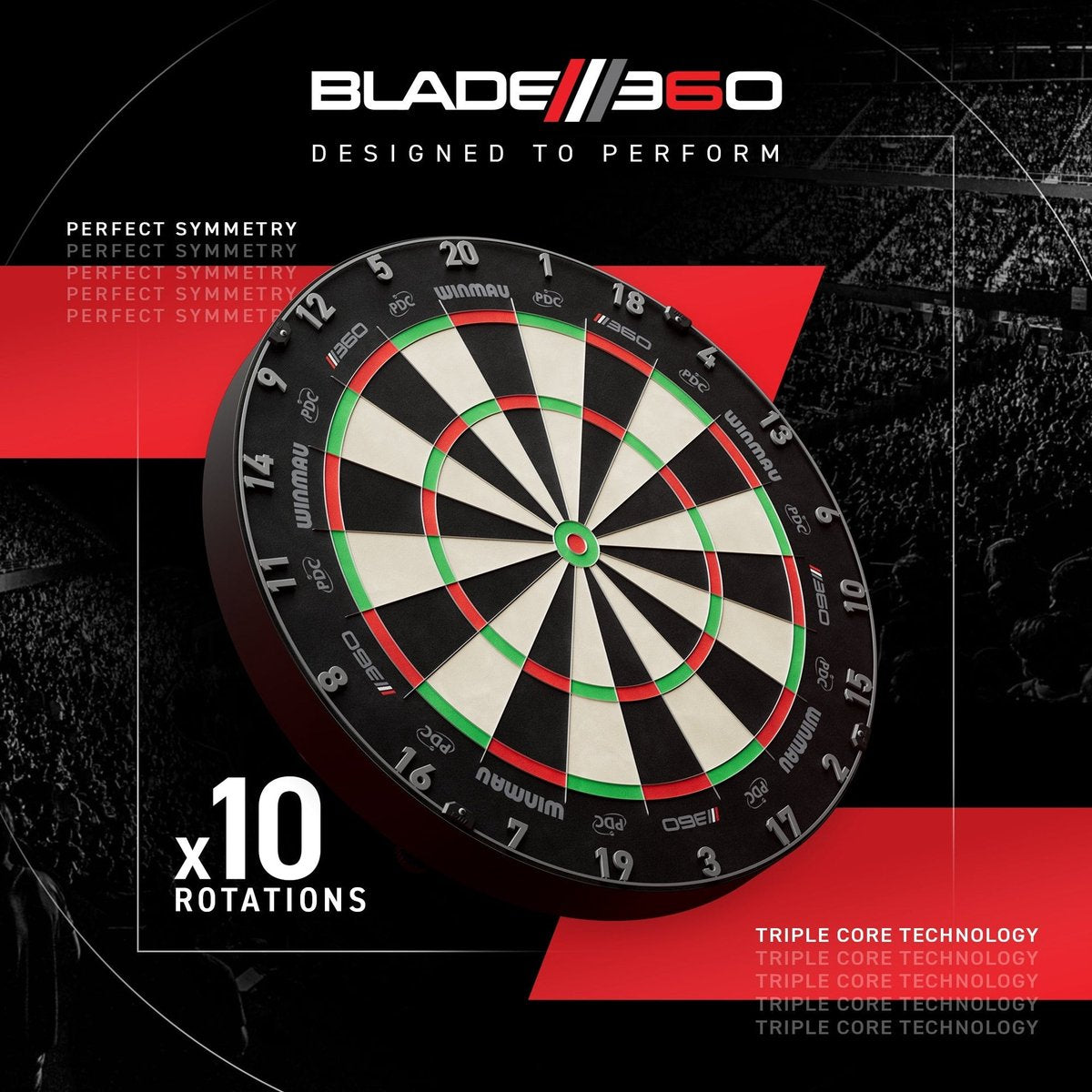 Winmau Blade 360 dartbord (detail 5)