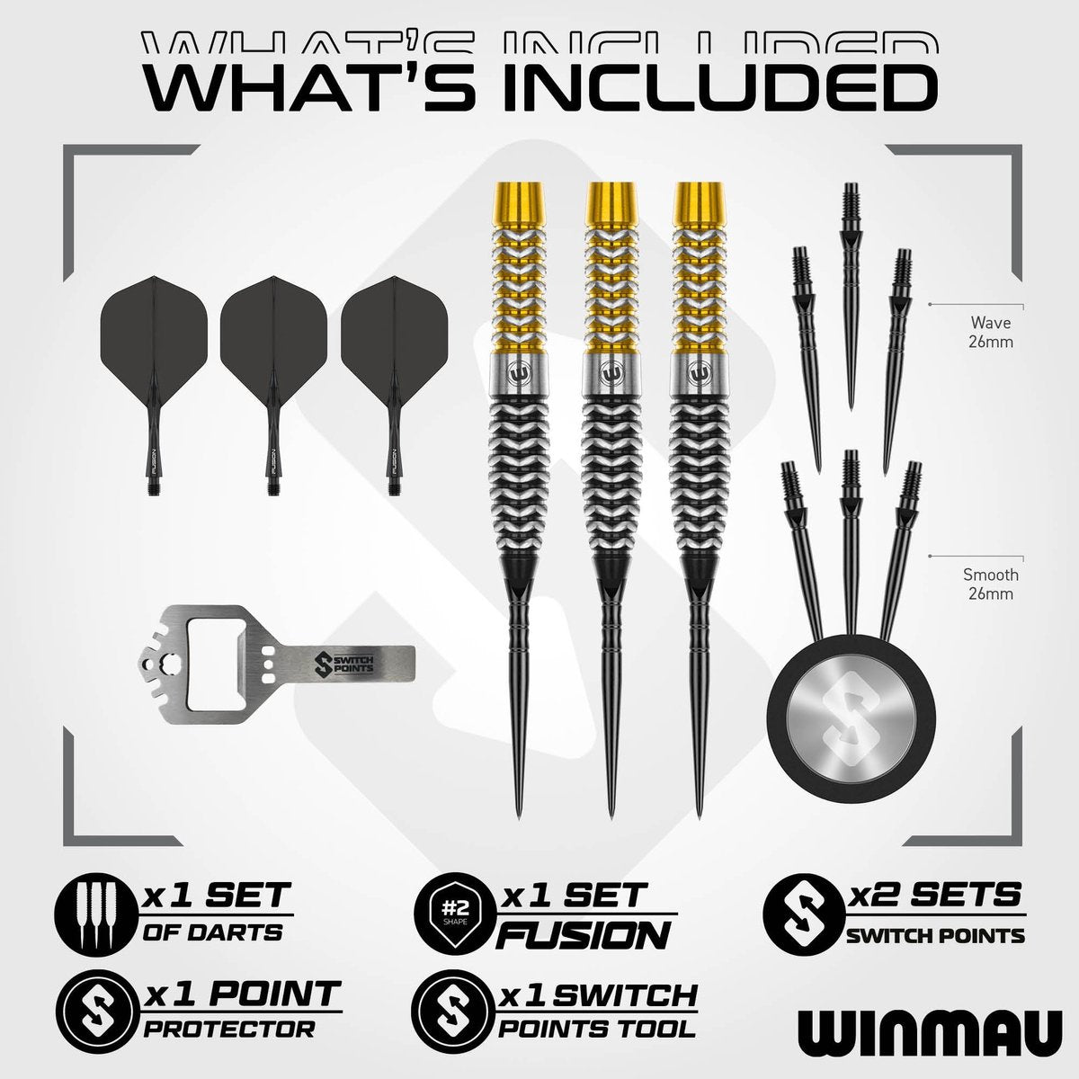 Winmau Exion Torpedo Switch Point 90% - Dartpijlen (detail 1)