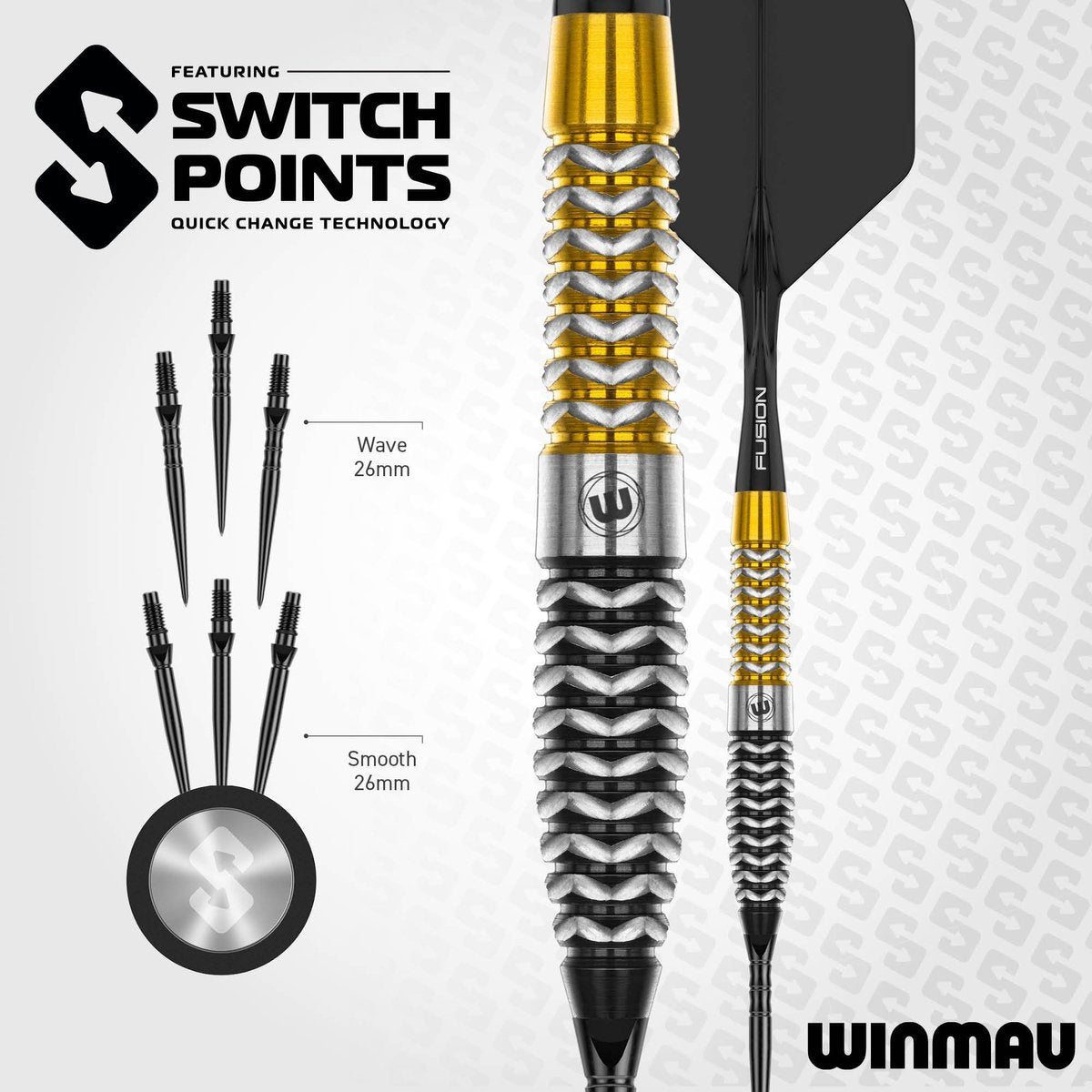 Winmau Exion Torpedo Switch Point 90% - Dartpijlen (detail 2)