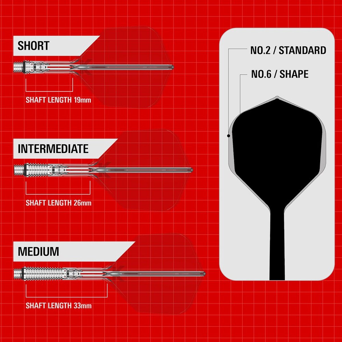 Target K-Shift Clear NO6 Short - Dart Flights (detail 4)
