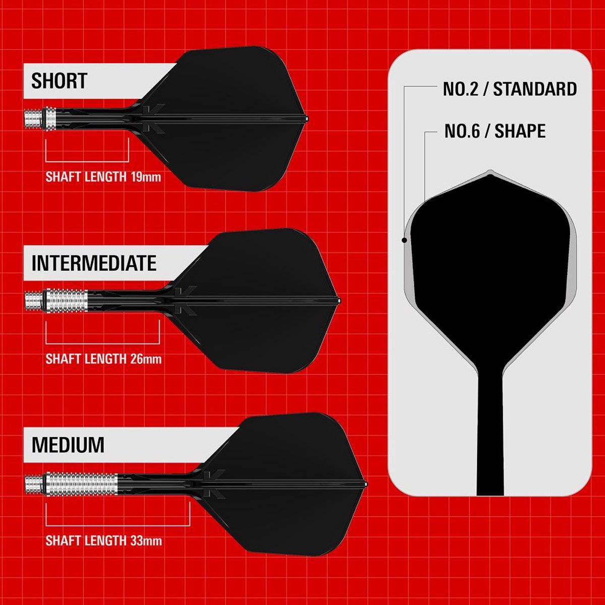 Target K-Shift Black NO6 In Between - Dart Flights (detail 3)