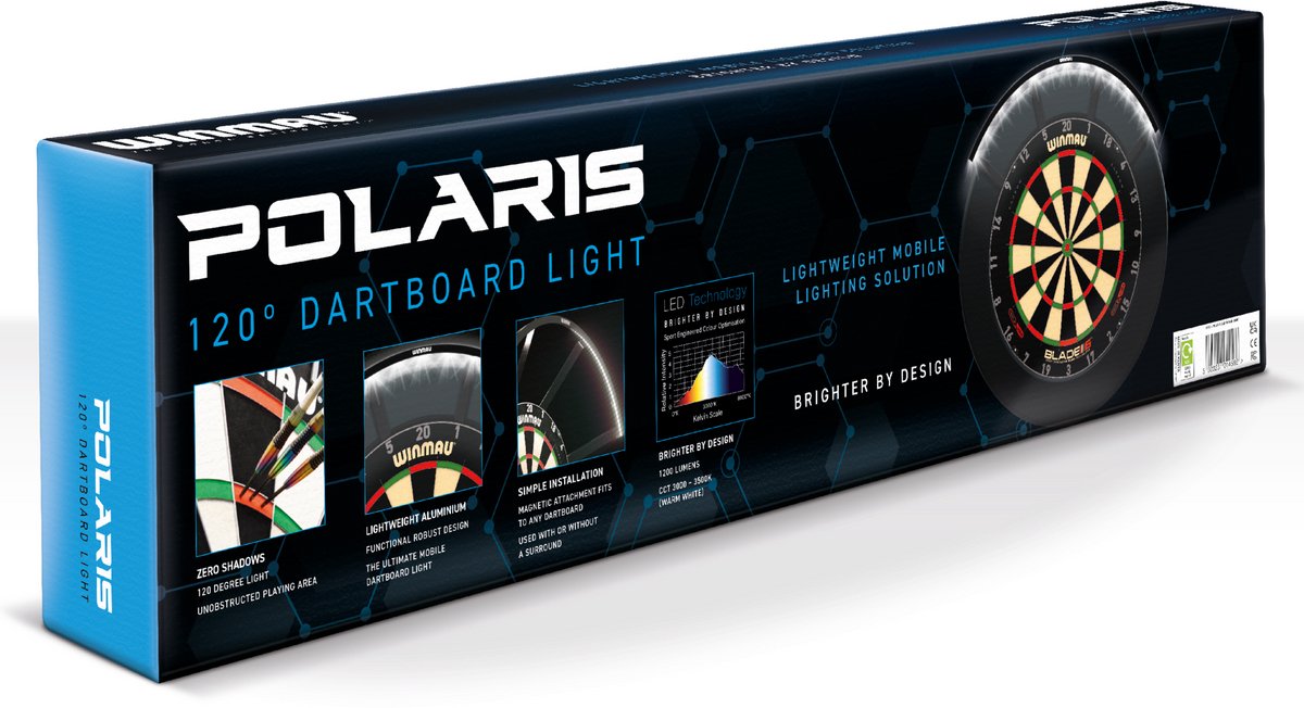 Winmau Polaris 120° Dartbord Verlichting (detail 6)