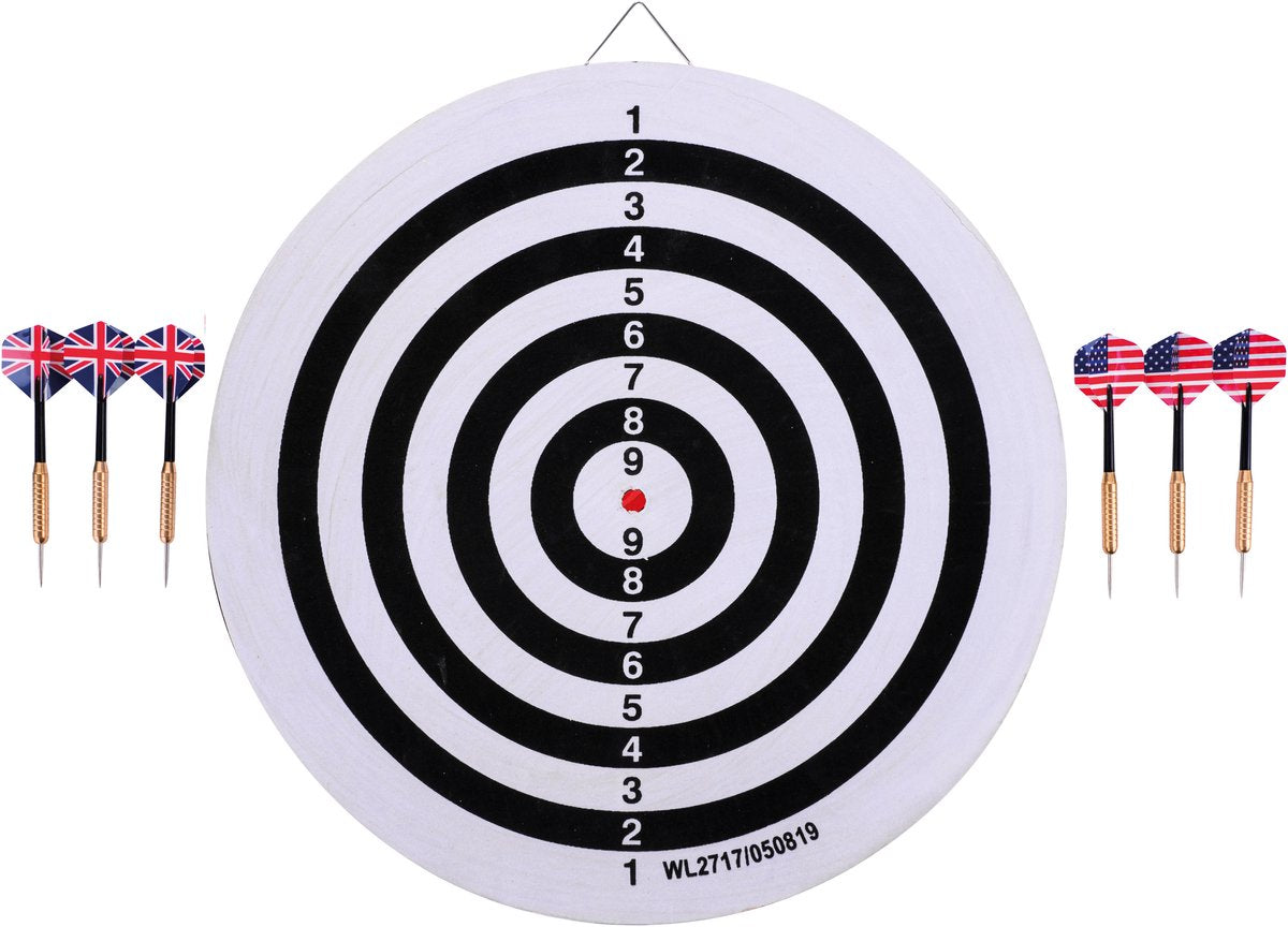 Longfield Dartbord Flocked incl 6 Steeltip pijlen (detail 2)