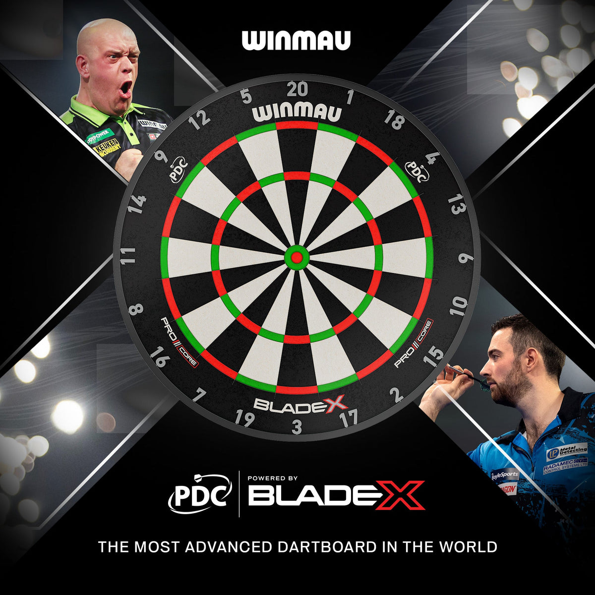 Winmau Blade X Officieel PDC Dartbord (detail 13)
