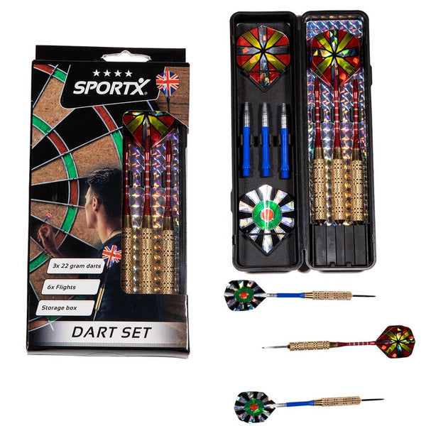 SportX Dartset Deluxe in Case 22 gram