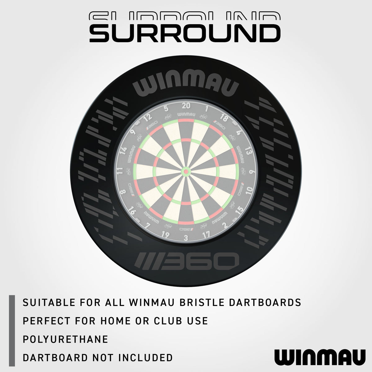Winmau 360 Dart Surround Zwart (detail 3)