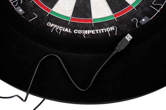 Longfield Dartbord Surround Zwart met LED Verlichting (detail 3)