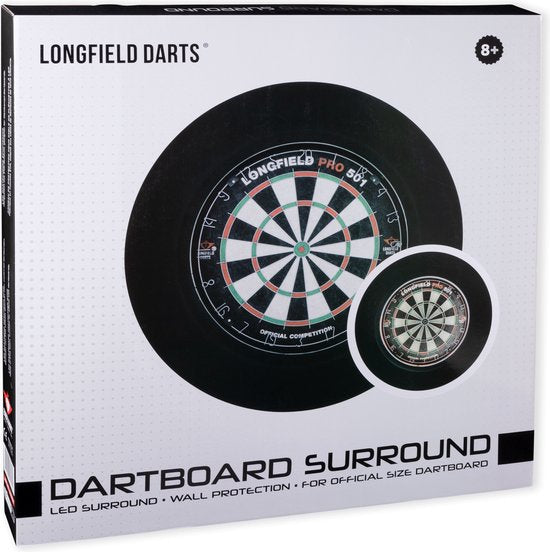 Longfield Dartbord Surround Zwart met LED Verlichting (detail 4)