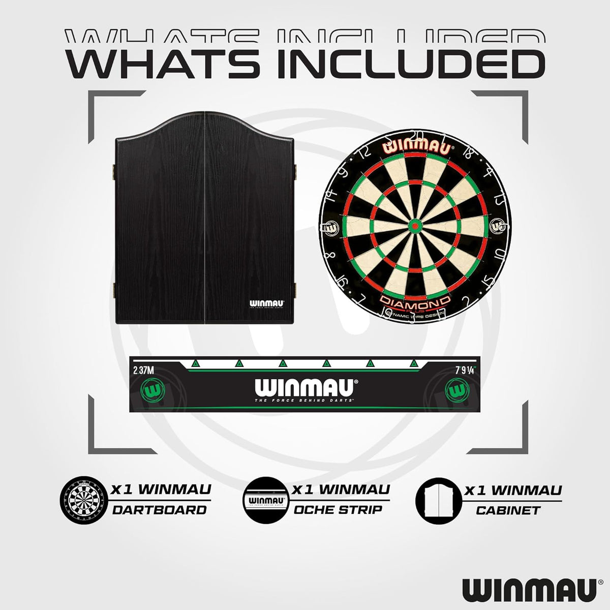 Winmau Diamond Plus dartbord Set (detail 1)