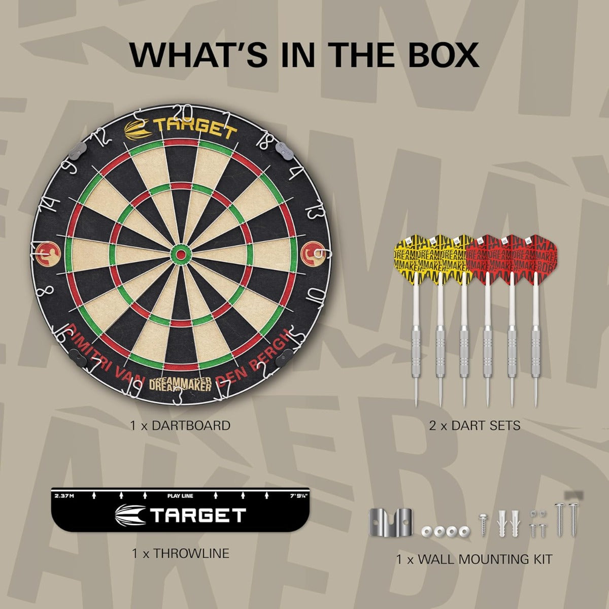 Target Dimitri van den Bergh Dartbord Set (detail 5)