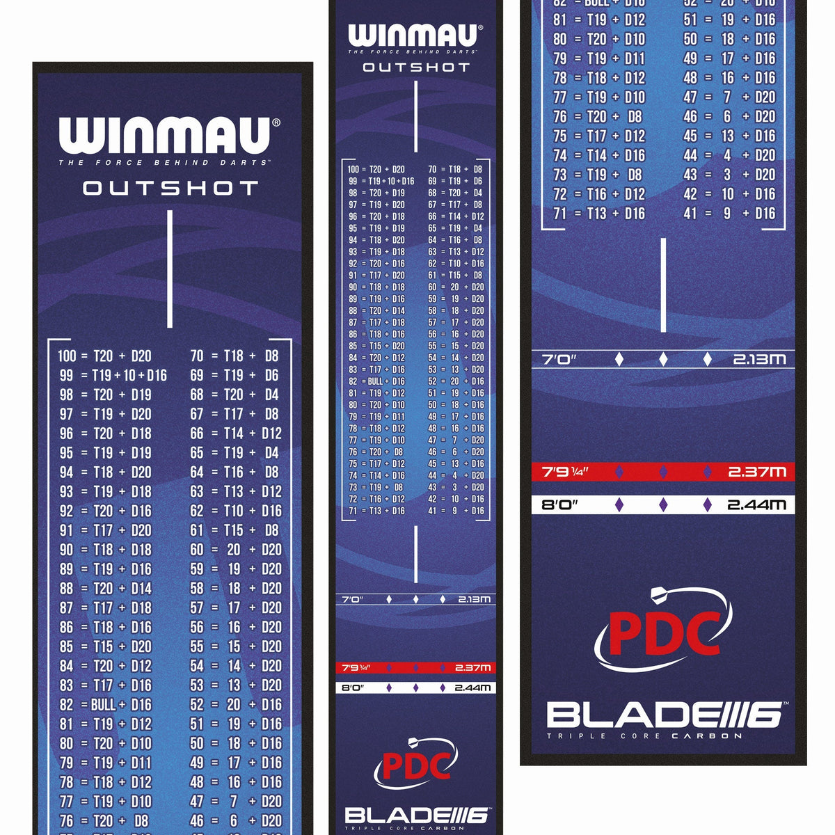Winmau Blade 6 Outshot Heavy Duty Dartmat (detail 2)