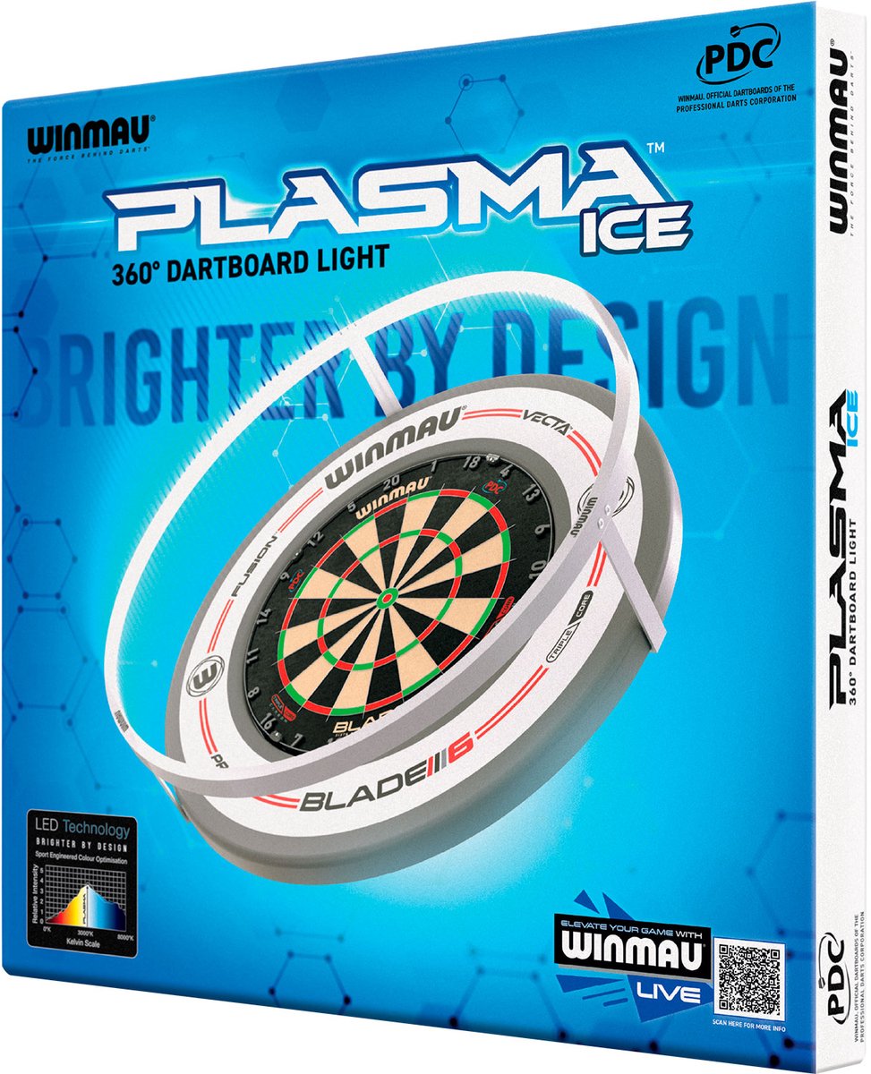 Winmau Plasma Ice Dartbord Verlichting (detail 4)