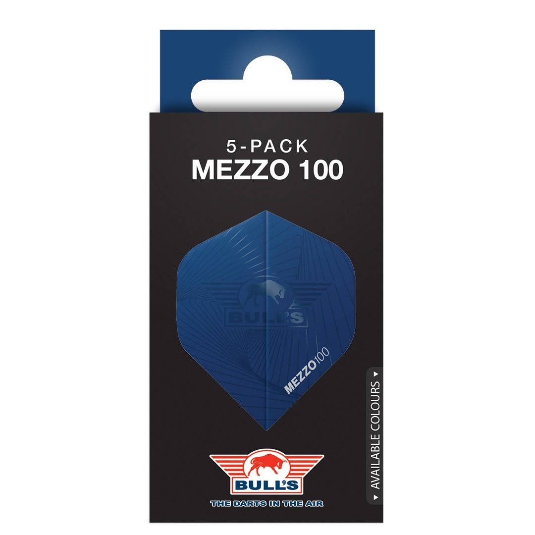Bull's Mezzo 100 No.2 Flights 5-Pack Blue
