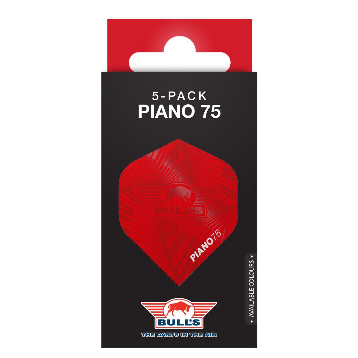 Bull's Piano 75 No.2 Flights 5-Pack Red