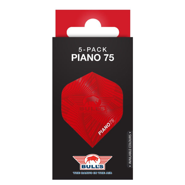 Bull's Piano 75 No.2 Flights 5-Pack Red
