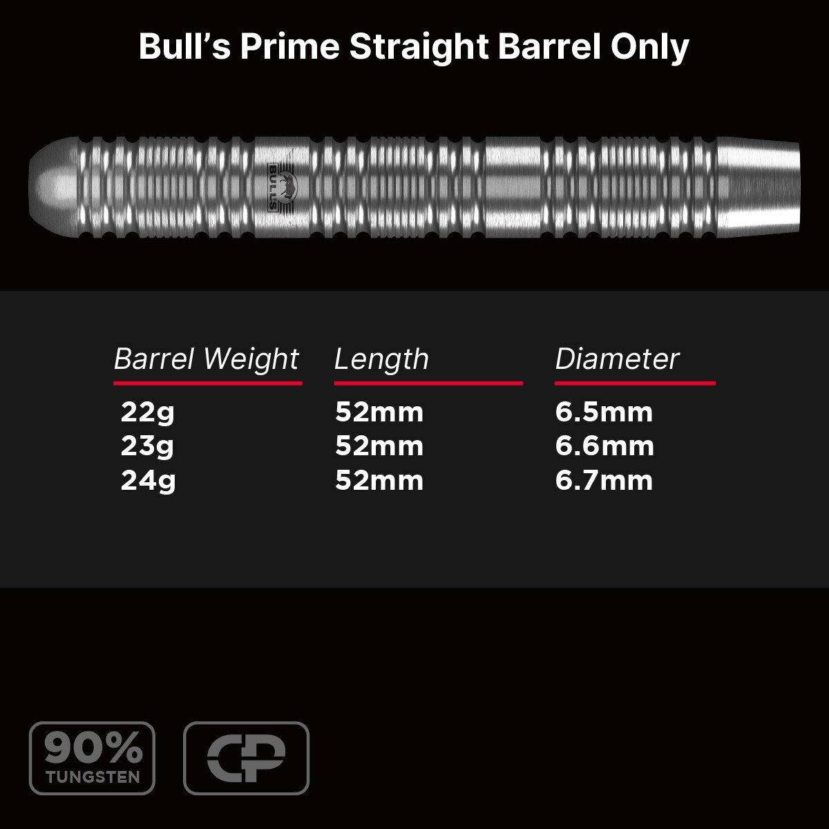 Bull's Prime Straight CP Steeltip Barrels Only 90% (detail 6)