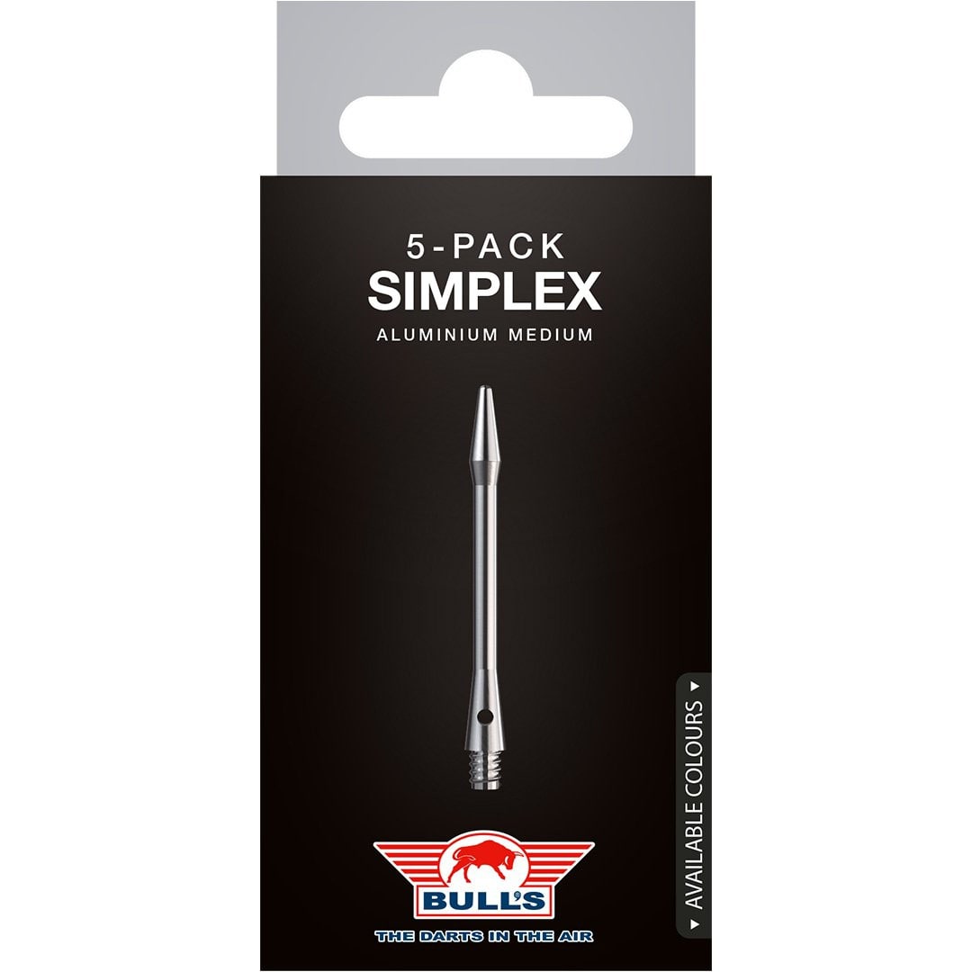 Bull's Simplex Medium Shafts Silver 5-pack (detail 1)