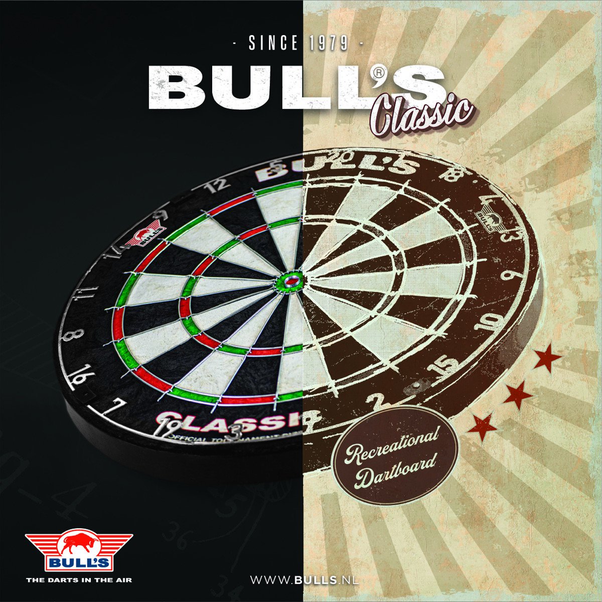 Bull's The Classic Dartbord (detail 5)
