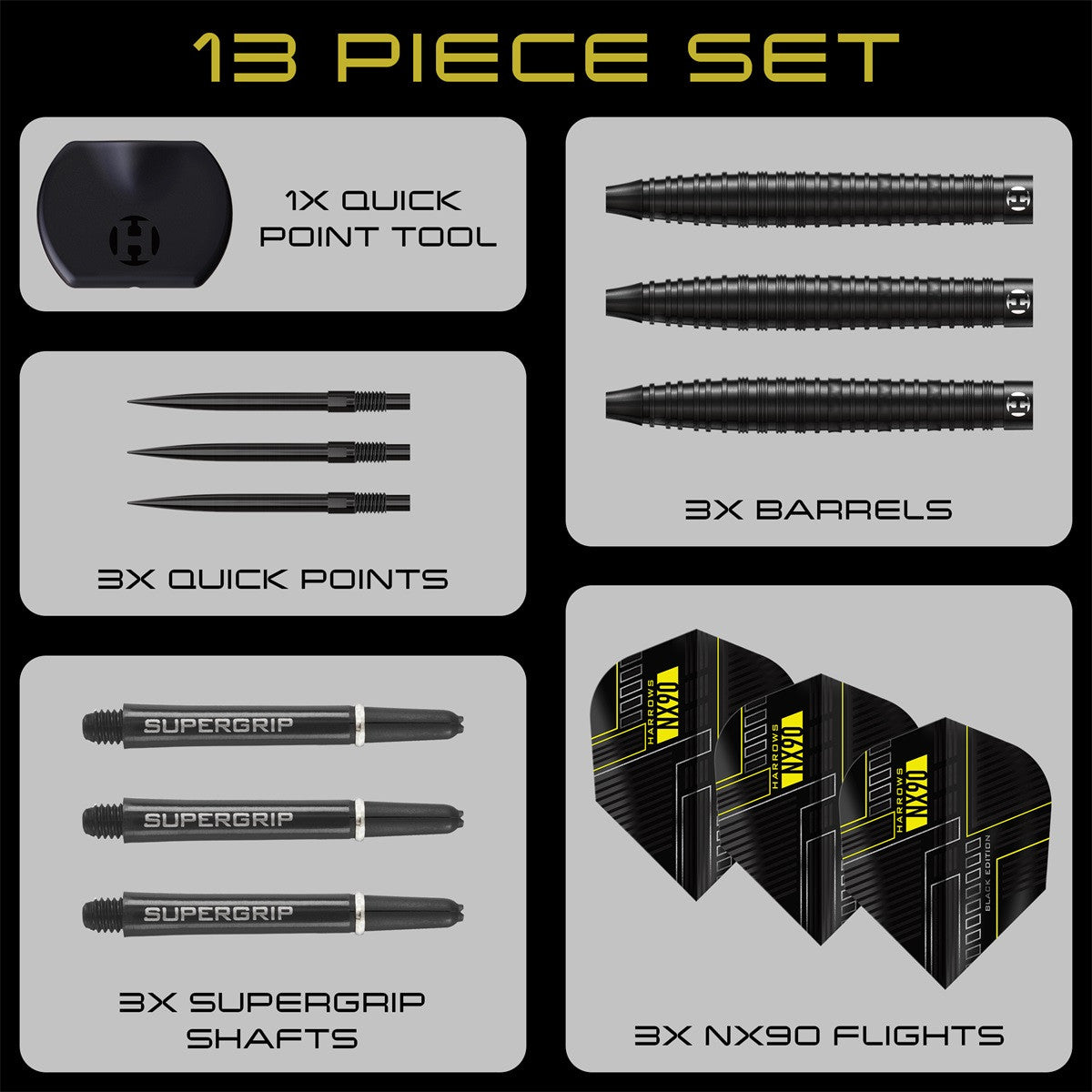 Harrows NX90 Black Quick Point 90% (detail 9)
