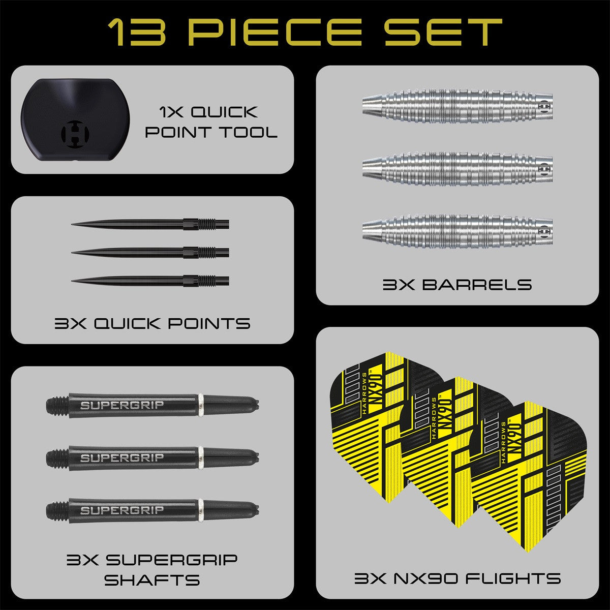 Harrows NX90 Bomb Quick Point 90% (detail 3)