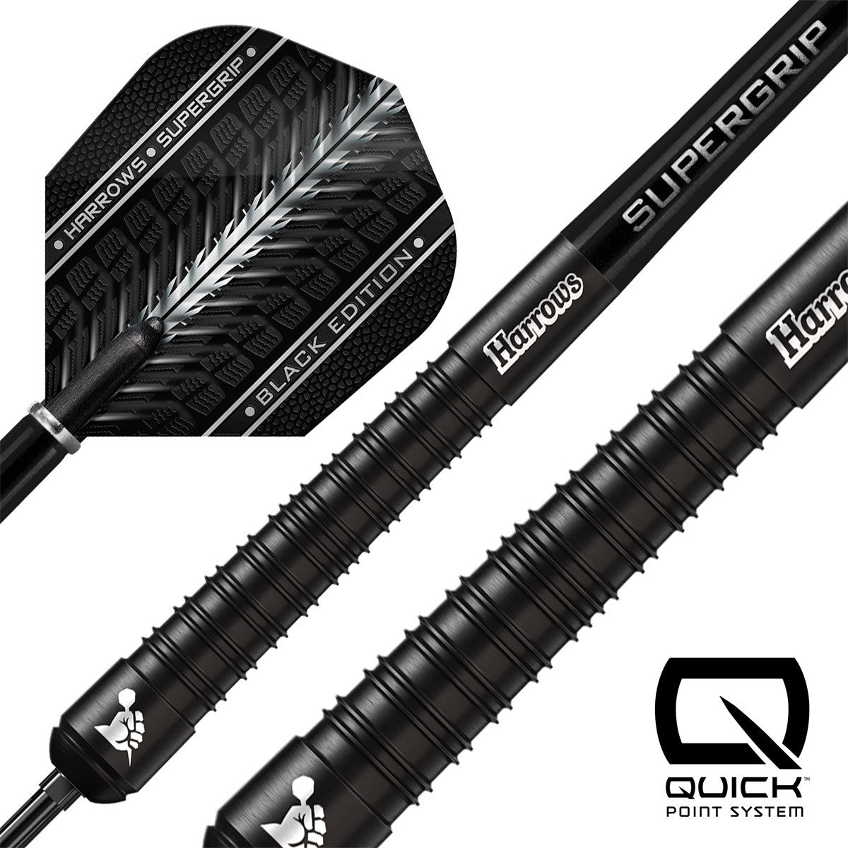 Harrows Supergrip Black Quick Point 90% (detail 20)