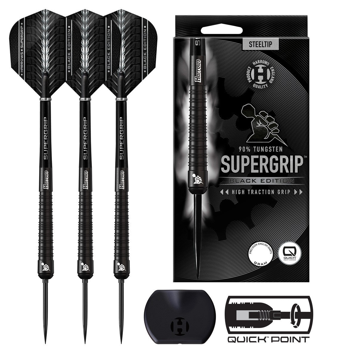 Harrows Supergrip Black Quick Point 90% (detail 24)