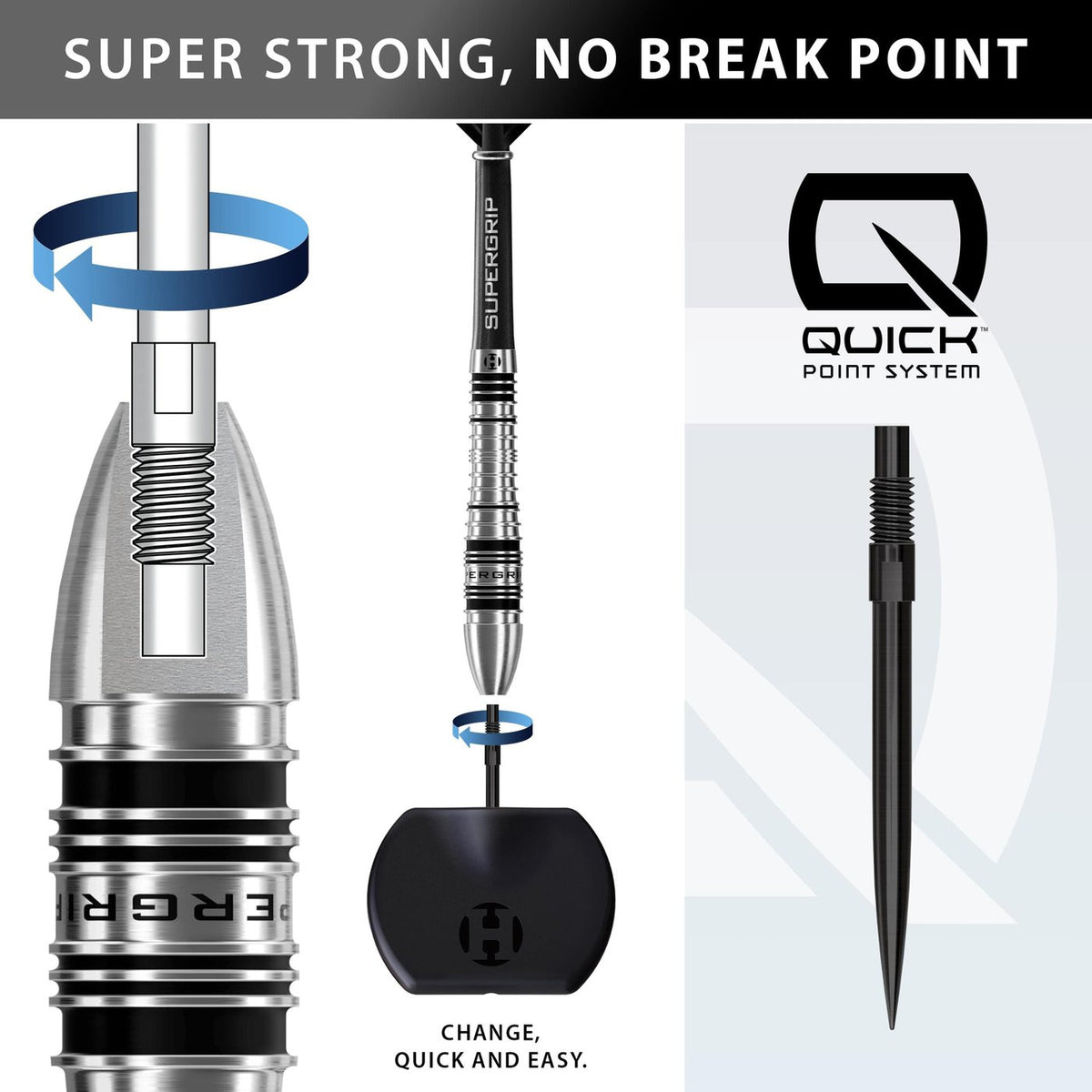 Harrows Supergrip Bomb Quick Point 90% (detail 2)