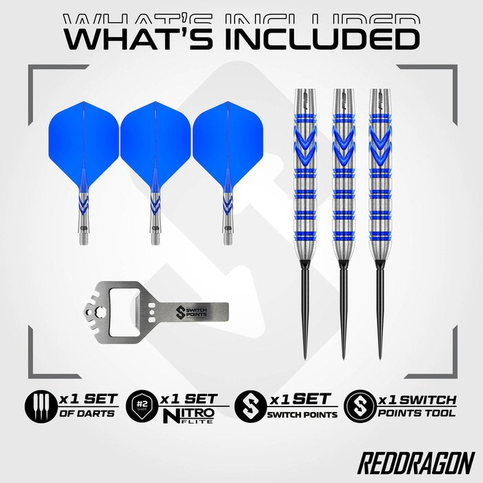 Red Dragon Gerwyn Price Blue Original Switch Point 90% (detail 2)