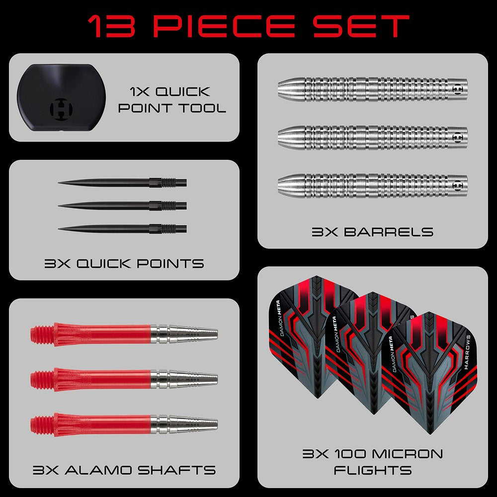 Harrows Damon Heta Natural Quick Point 90% - Dartpijlen (detail 3)