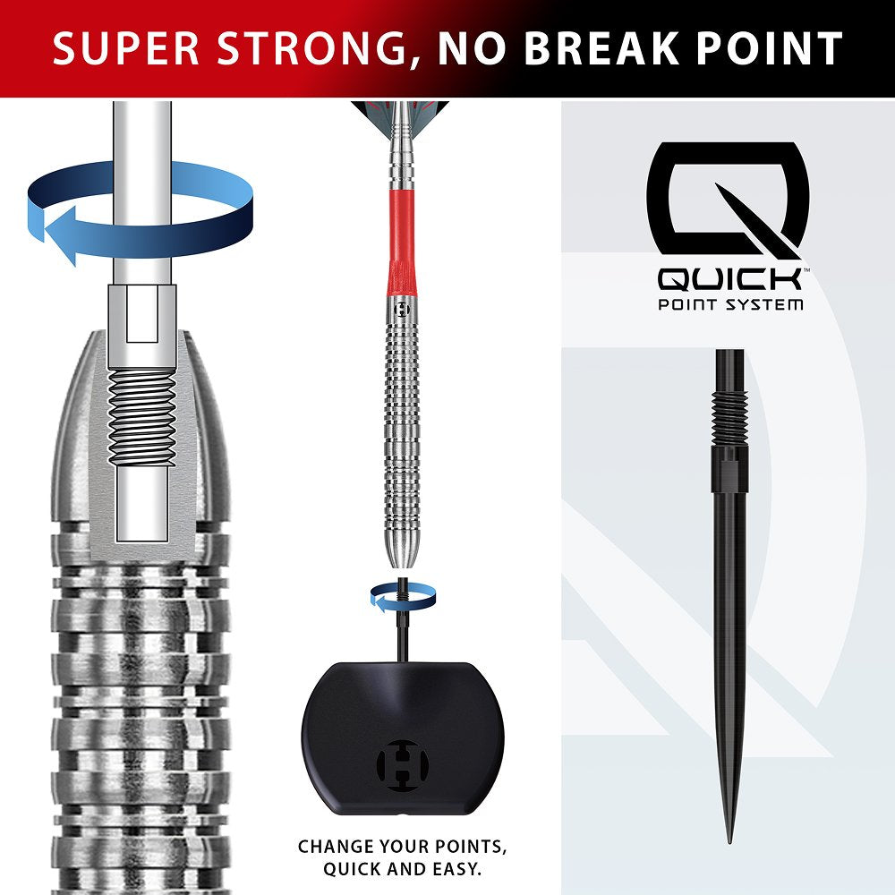 Harrows Damon Heta Natural Quick Point 90% - Dartpijlen (detail 5)