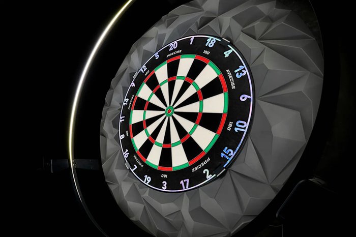 Precise180 Subterra Graphite 3D - Dartbord Surround (detail 2)