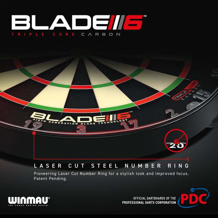 Winmau Blade 6 Triple Core PDC - Professioneel Dartbord (detail 4)