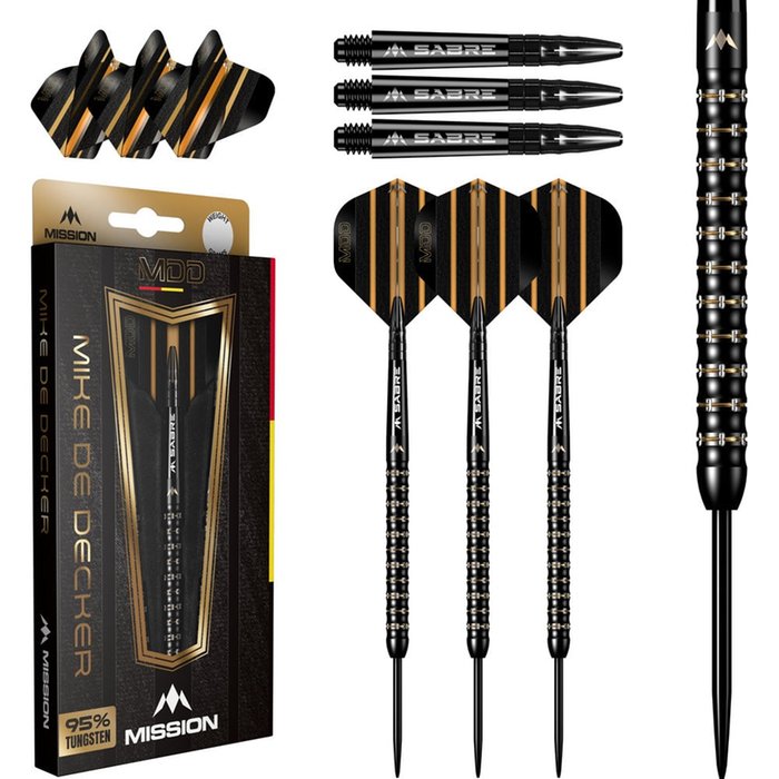 Mission Mike de Decker Black Gold PVD 95% - Dartpijlen (detail 1)