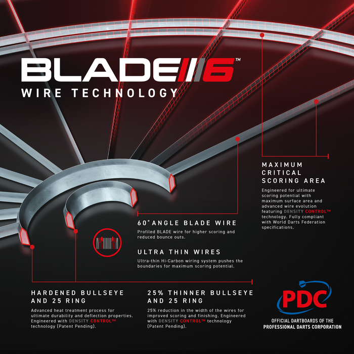 Winmau Blade 6 Triple Core PDC - Professioneel Dartbord (detail 2)