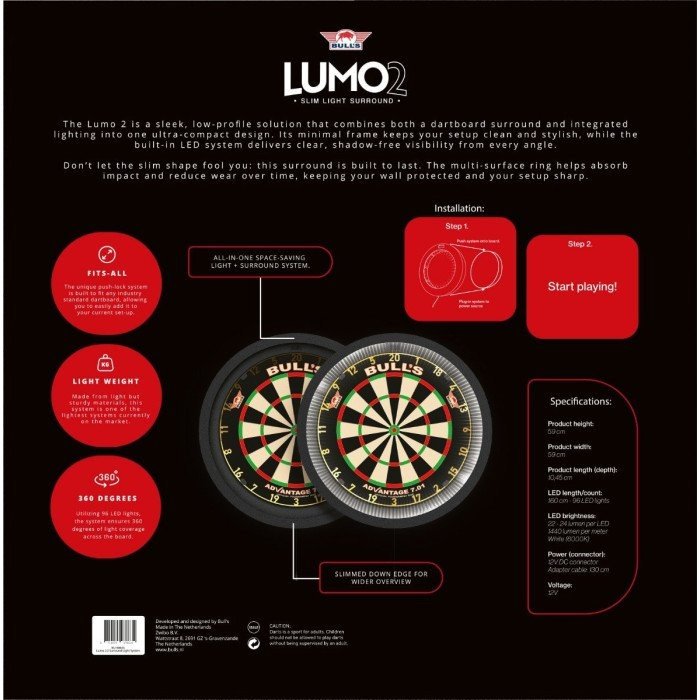 Bull's Lumo 2 Dartbord Verlichting & Surround (detail 4)