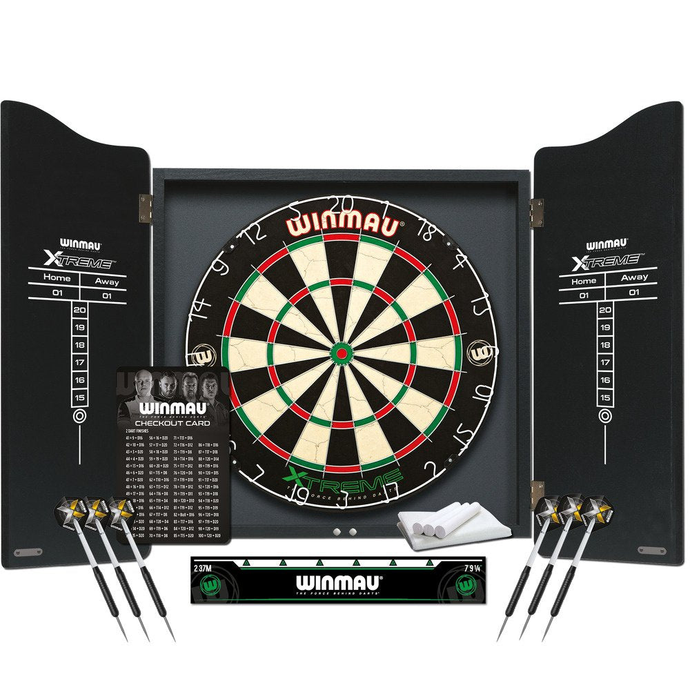 Winmau Dartset Xtreme Zwart - Dartbord Cabinet