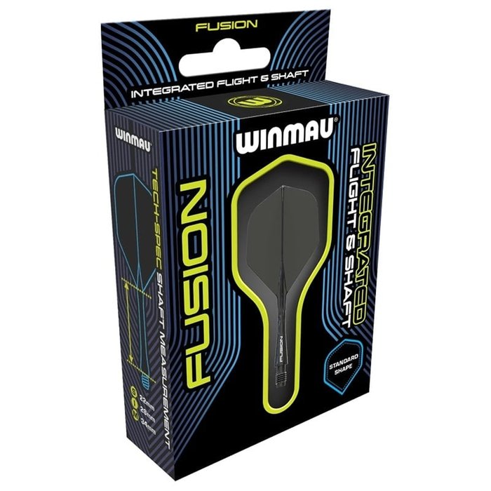 Winmau Fusion Black NO2 - Dart Flights Medium (detail 3)